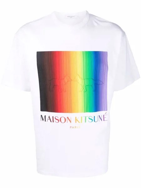 Maison Kitsuné футболка с логотипом