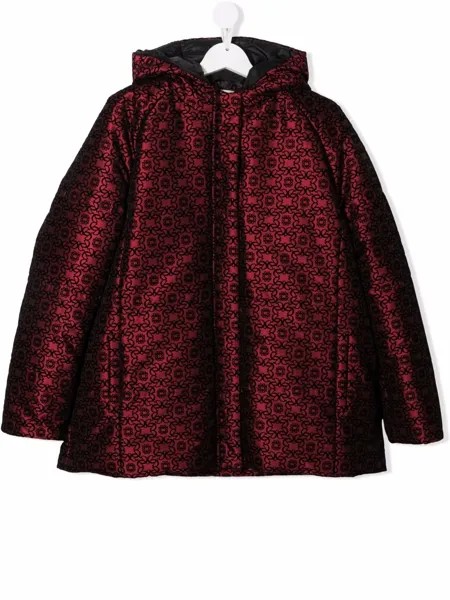 ELIE SAAB JUNIOR пуховик с геометричным принтом