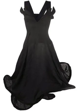 Yohji Yamamoto структурированное платье без рукавов