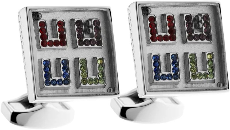 Запонки из металла с swarovski Tateossian CL1357