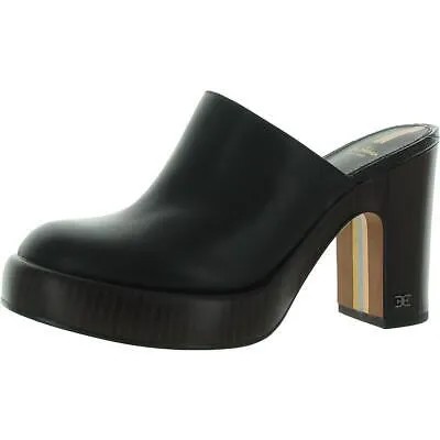 Женские черные кожаные туфли без задника Sam Edelman Shiloh 7.5 Medium (B,M) BHFO 4701