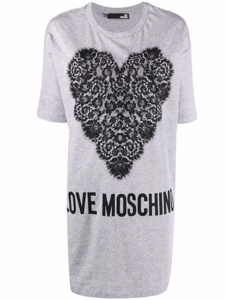 Love Moschino платье-футболка с логотипом