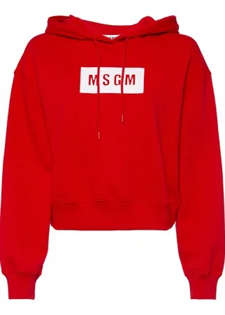 Худи MSGM MDM177 m красный+белый