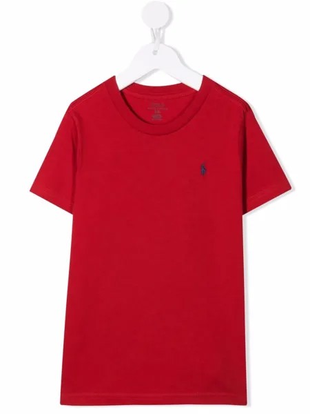 Ralph Lauren Kids футболка с вышитым логотипом