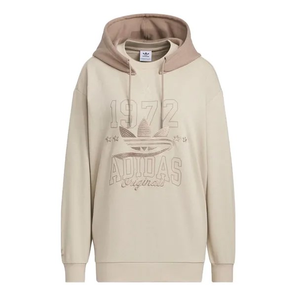 Толстовка (WMNS) adidas originals Sportswear Hoodie Logo ' Beige', бежевый