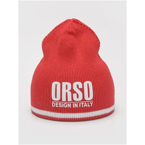 Шапка бини Orso Bianco, демисезон/лето, хлопок, размер 54, красный
