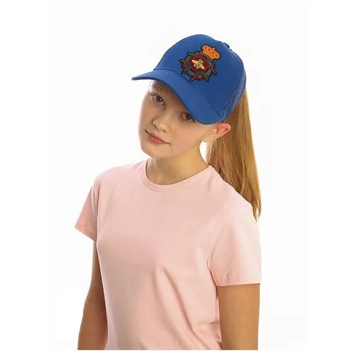 Бейсболка Jane Flo (р.54 цв. синий) с аппликацией/женская кепка/для девочек/для мальчиков/мужская бейсболка/с сеткой