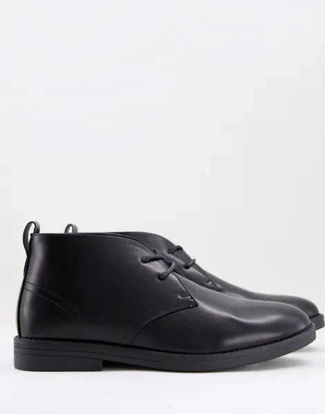 Черные ботинки-дезерты из искусственной кожи New Look-Черный цвет