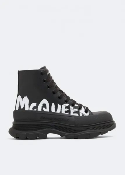 Ботинки ALEXANDER MCQUEEN Tread canvas boots, черный