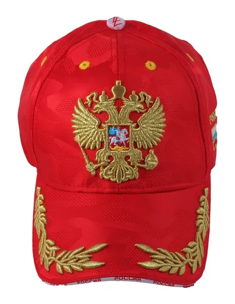 Бейсболка унисекс Лига Звезд Золотой герб России красный