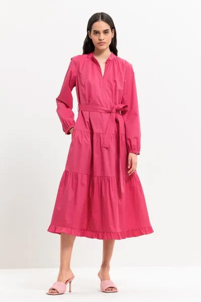 Платье в стиле бохо из габардина стрейч. LUISA CERANO, цвет smoky pink