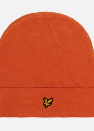 Шапка Lyle & Scott Beanie, цвет оранжевый