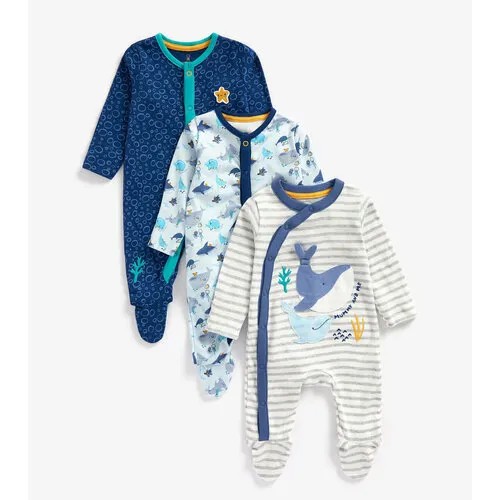 Комбинезон mothercare, комплект из 3 шт., размер 62, синий