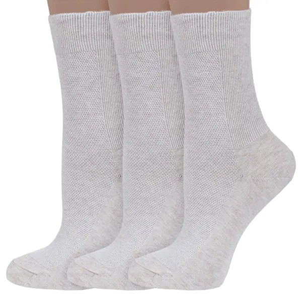 Комплект носков женских Dr Feet 3-15DF8 бежевых 25