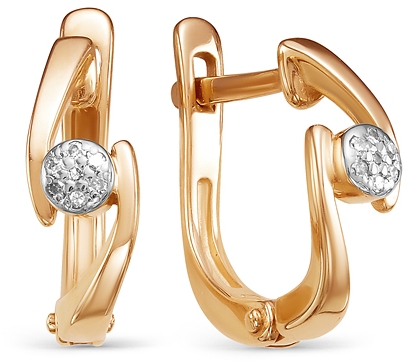 Серьги женские из золота Diamond Union 5-2144-103-2К, бриллиант