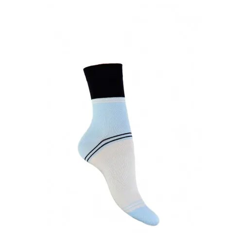 Женские носки Пингонс средние, фантазийные, размер 23 (размер обуви 35-37), черный