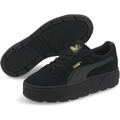 Кеды PUMA, размер 4,5 UK, черный, золотой