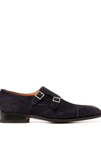 Santoni туфли монки с пряжками