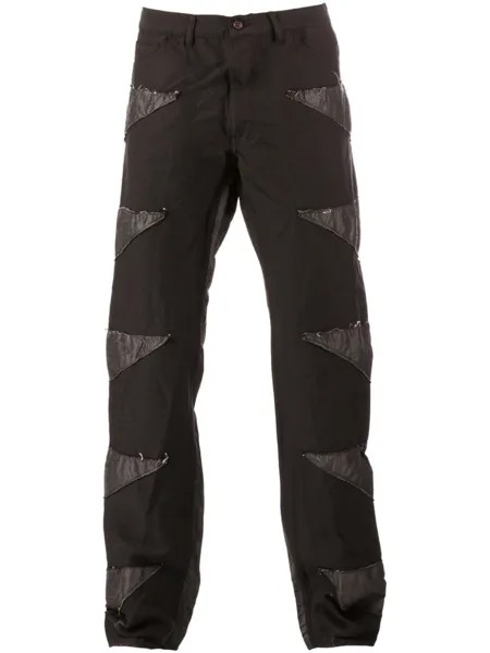 Comme des Garçons Homme Plus брюки в стиле пэтчворк, черный