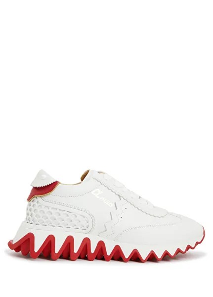 Loubishark мужские кожаные кроссовки Christian Louboutin, белый