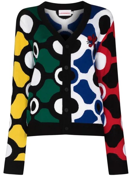 Charles Jeffrey Loverboy geometric-pattern buttoned cardigan