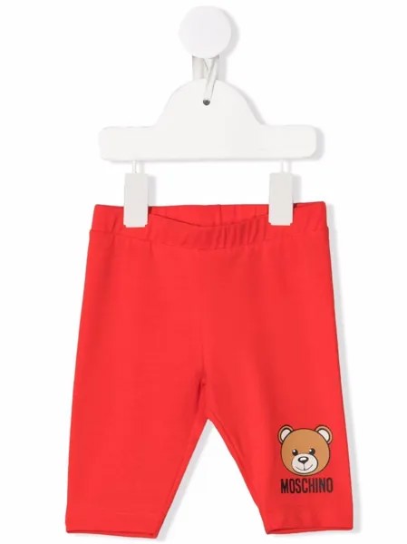 Moschino Kids легинсы с принтом Teddy Bear