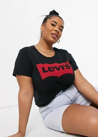 Футболка с логотипом Levi's Plus-Черный цвет