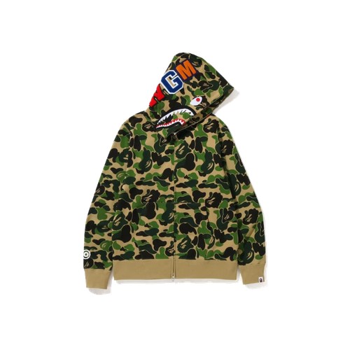 Худи A BATHING APE Big ABC Camo Shark, размер M, зеленый