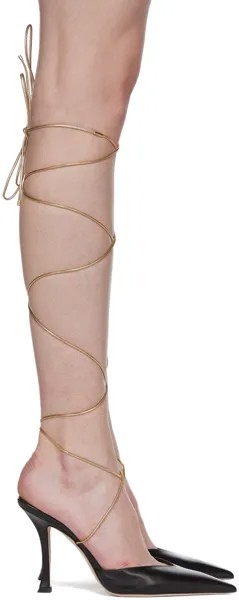 Черные туфли-лодочки на каблуке Mugler Edition Jimmy Choo
