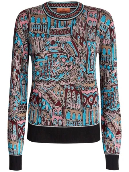 Missoni жаккардовый свитер, синий