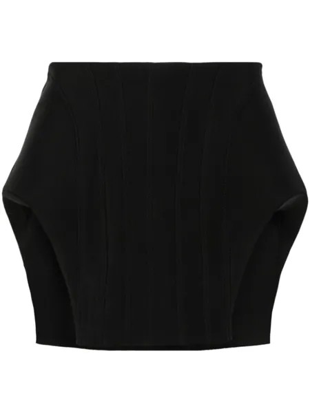 Юбка мини с корсетом Mugler, черный