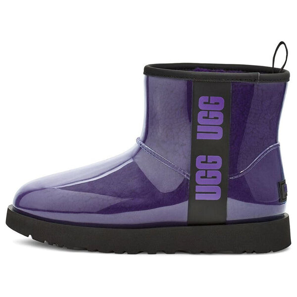 Зимние ботинки классические прозрачные мини Ugg, фиолетовый