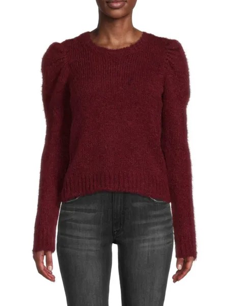 Свитер Locken из смеси альпаки с пышными рукавами Derek Lam 10 Crosby, цвет Merlot