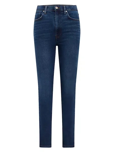 Джинсы суперскинни с завышенной талией и разворотом на развороте Hudson Jeans, цвет mariana