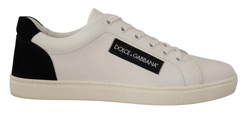 DOLCE - GABBANA Кроссовки Туфли Бело-Черные кожаные низкие кеды s. ЕС39,5 / США6,5