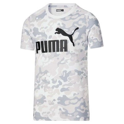 Повседневная футболка Puma 85903002 Kids Boys Camo Campus Aop с круглым вырезом и короткими рукавами