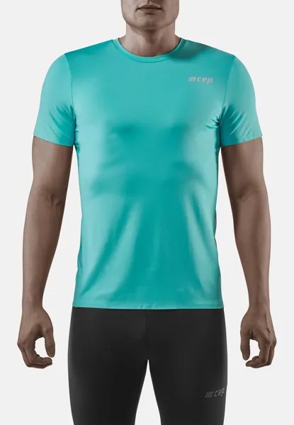 Футболка с принтом RUN SHORT SLEEVE CEP, цвет ocean