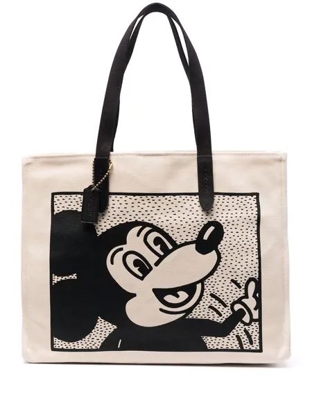 Coach сумка-шопер с принтом Mickey Mouse