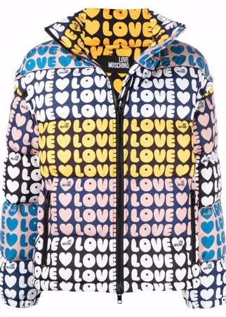 Love Moschino пуховик с принтом