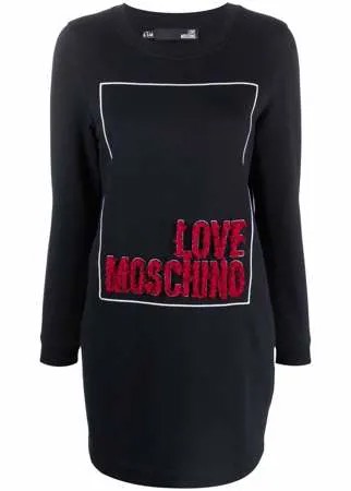 Love Moschino платье-свитер с логотипом