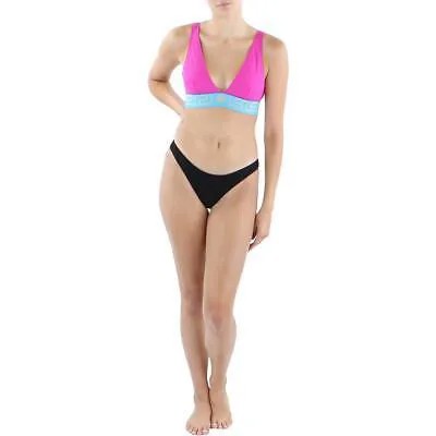 Versace Womens Pink Plunge Beachwear Swimwear Bikini Swim Top 2 BHFO 2345