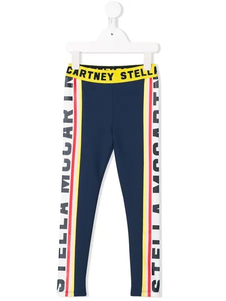 Stella McCartney Kids легинсы с логотипом на лампасах