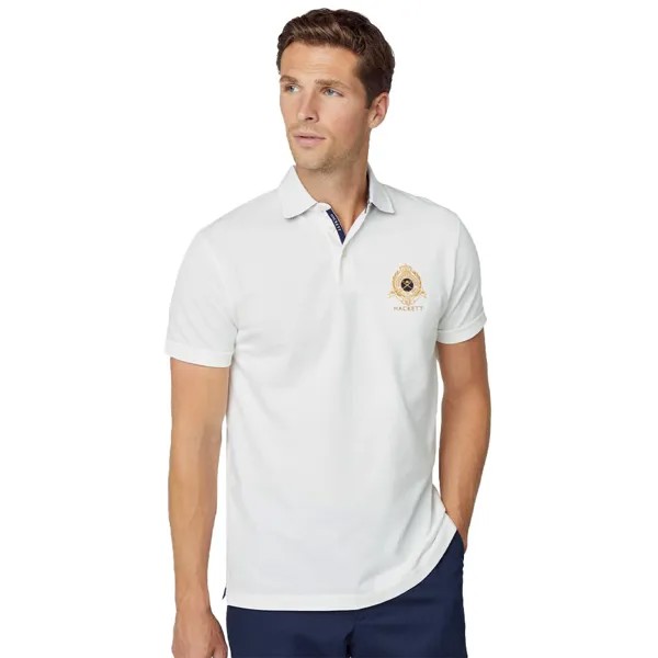 Поло с коротким рукавом Hackett Heritage, белый