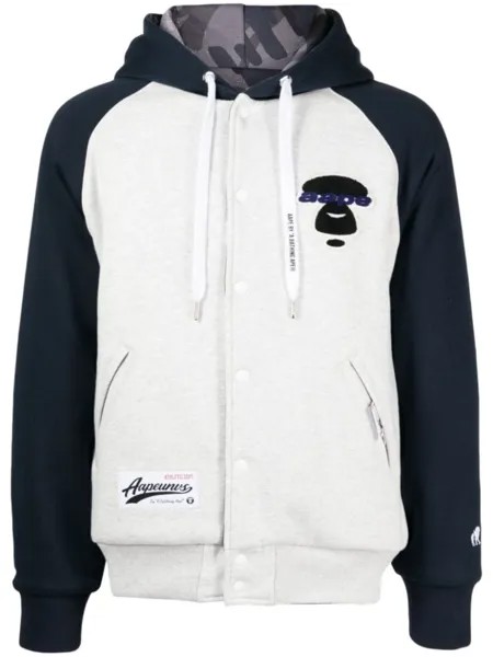A Bathing Ape бомбер в стиле колор-блок с логотипом, белый