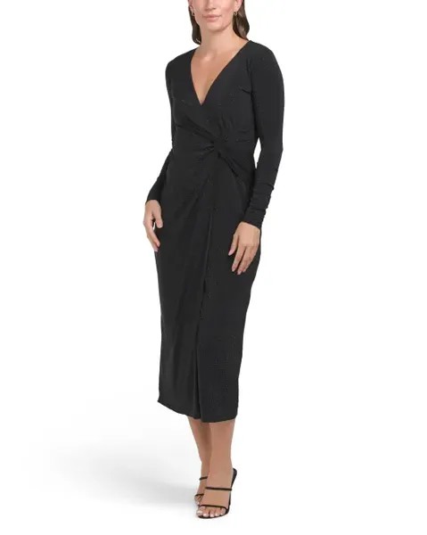 Платье Tenaya с кристаллами стрейч Halston, черный