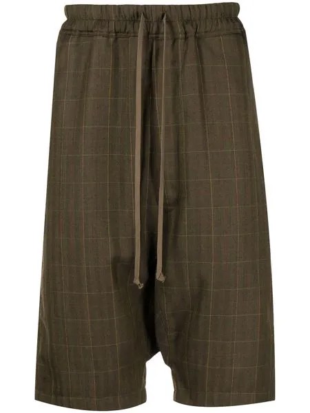 Junya Watanabe MAN checked drop-crotch shorts