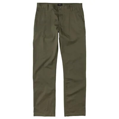 RVCA The Week-End Эластичные брюки (оливковые) Мужские облегающие брюки чинос прямого кроя