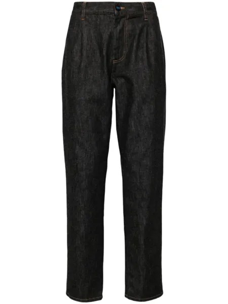 Kiton зауженные джинсы средней посадки, синий