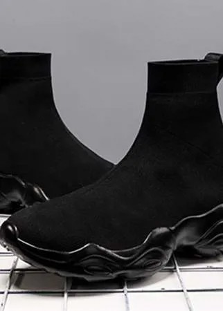 Для мужчины Кроссовки-носки минималистичный без шнурков на плюшевой подкладке