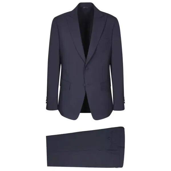 Костюм blue wool suit Lardini, синий